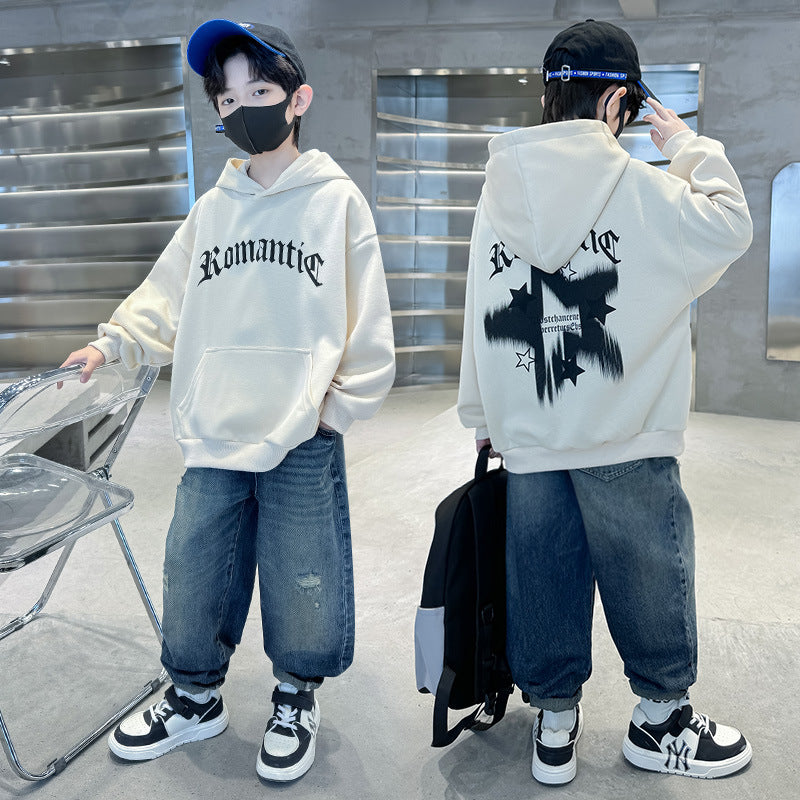 Boys' hoodie - spring/autumn collection  - new spring kids' clothing - boys' hooded top - cool & stylish for older boys