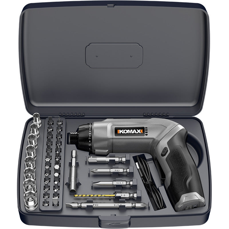 Electric screwdriver lithium battery household small electric screwdriver mini fully automatic screwdriver tool suit