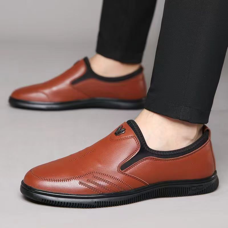 Men's leather shoes - soft leather, soft sole - business casual, work, security, dad shoes - wholesale & dropshipping available