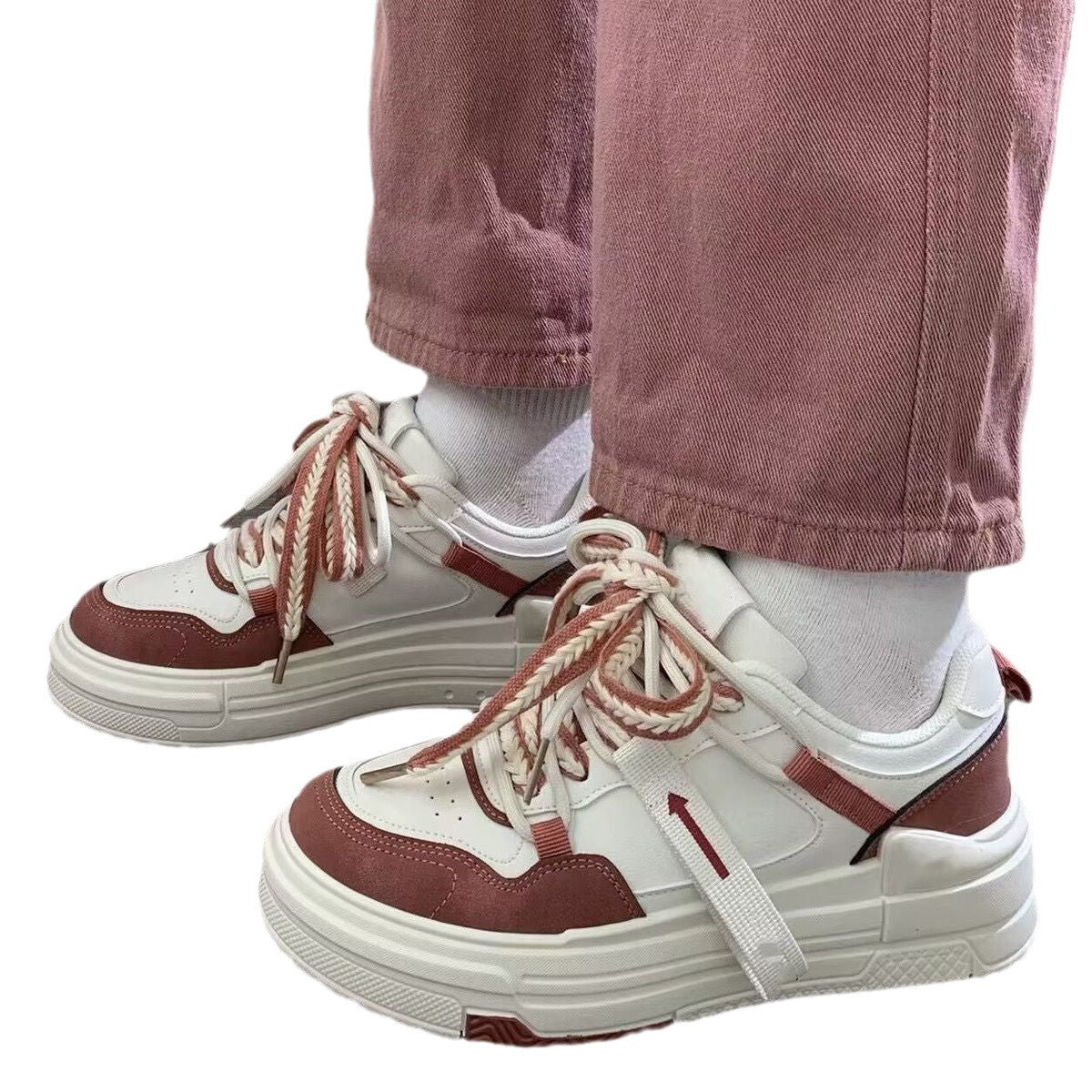 Spring and autumn board shoes female students summer platform niche versatile casual little white shoes 2024 new original chic shoes