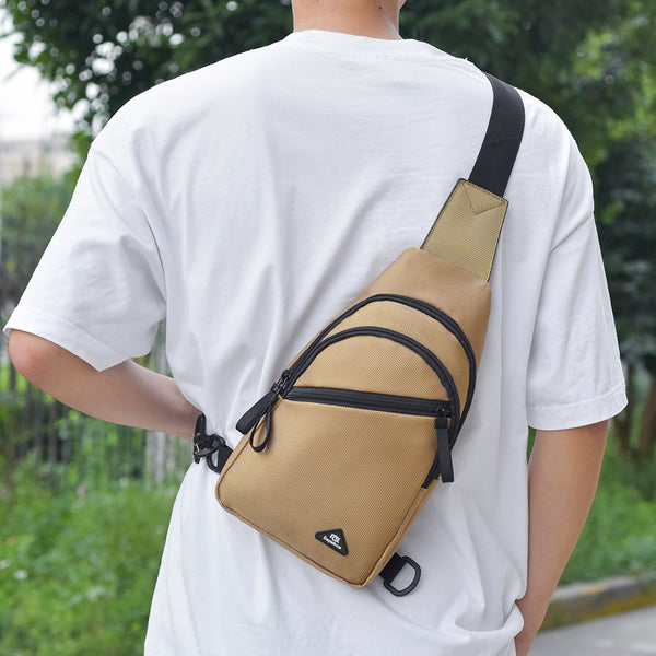 Outdoor breast bag men's and women's casual shoulder bag backpack travel bag men's Oxford cloth messenger bag men's high sense