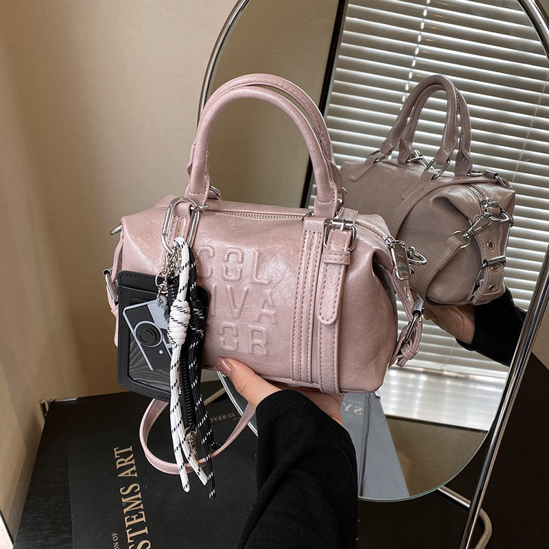 Cross-border simple casual handbag bag women's 2025 new versatile shoulder messenger bag fashionable commuter pillow bag