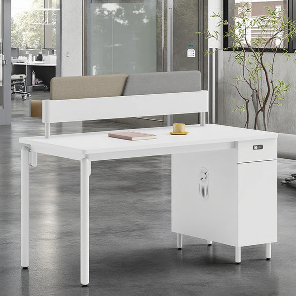 Modern Simple White Office Furniture Desk Modular Single Desk Workstation Staff Desk with Storage