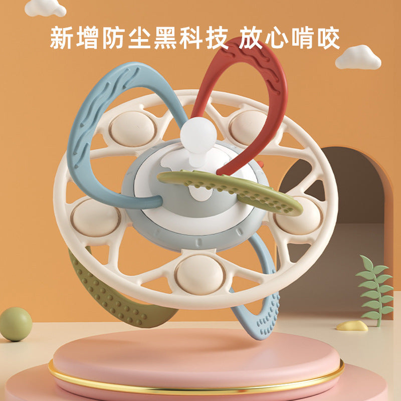 Manhattan Catch Ball Baby Toys Newborn Toddler Baby Puzzle 4 Grip Training 2 Three 3 One 6 Months Silicone