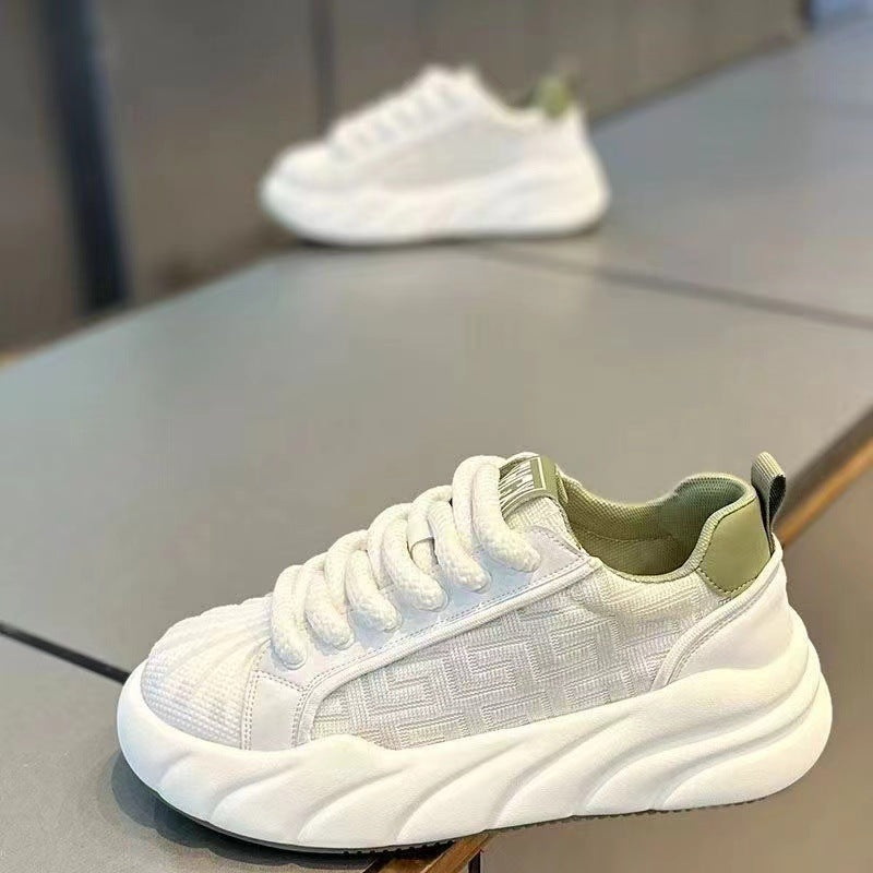 Spring sneakers for men, thick-soled, breathable, casual, shell, douyin, popular, popular, dad, sports, fashion, men's shoes, trendy shoes