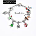 Wholesale christmas bracelets: european and american cross-border jewelry, trendy and unique "ins" style fashion, enamel-coated metallic christmas tree bracelets for women