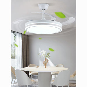 new voice-activated ceiling fan light - invisible fan light for living room, dining room, bedroom - inverter fan chandelier