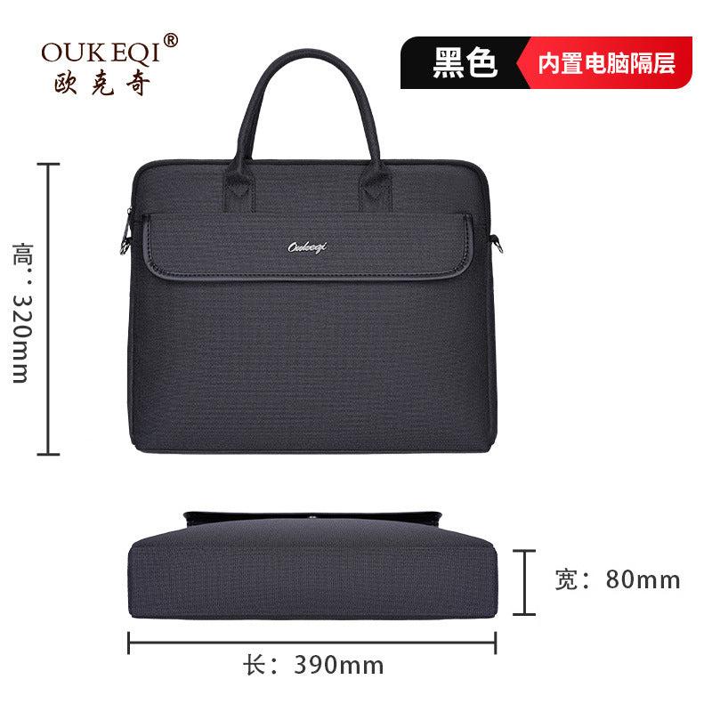Business office conference bag oxford cloth tote document bag men's briefcase laptop bag business bag with logo printing