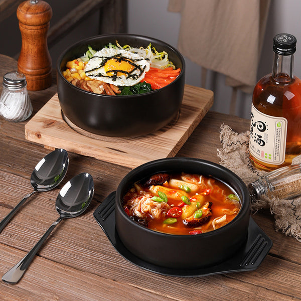 Korean stone pot bibimbap special pot high temperature resistant casserole commercial miso soup pot household bibimbap bowl open flame rice