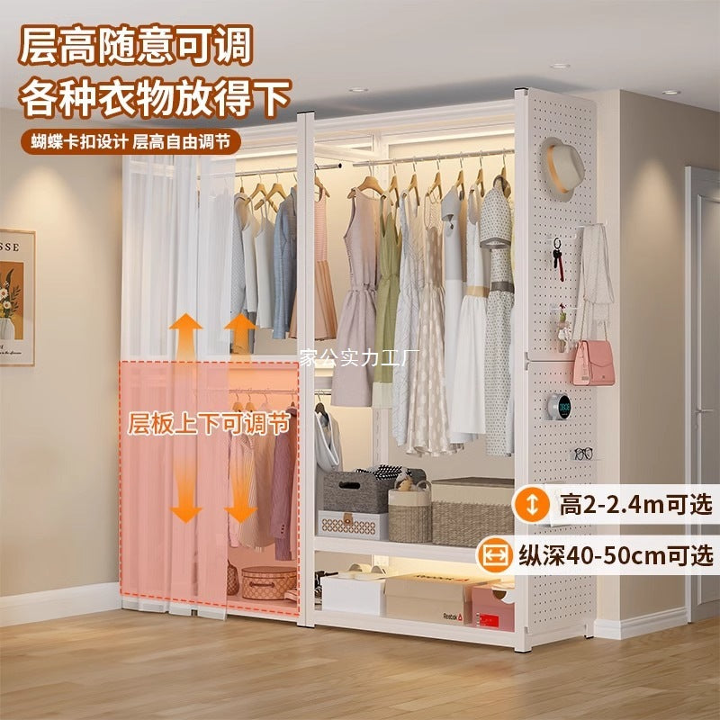 Shelf Wardrobe Household Multi-layer Open Hanger Bedroom Rental Room Storage Floor Shelf Simple Coat Rack