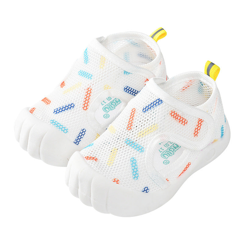 Baby sandals for boys, summer first walker shoes, 0-1-2 years old infant anti-slip soft sole mesh shoes for babies and toddlers, baby girl shoes