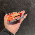 Bread and black cat compatible apple 17 air stand protective case creative toast iphone 16 pro phone case 15