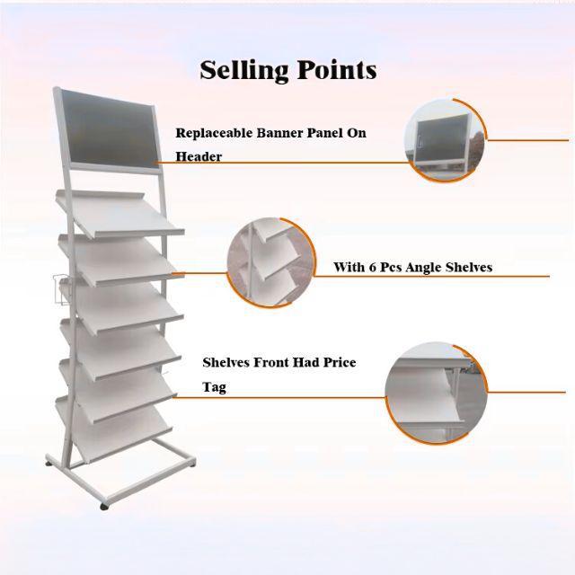 Popular Supermarket Store Bedding Sleep Memory Foam Neck Plush Pillowcase Seat Cushion Metal Display Stand