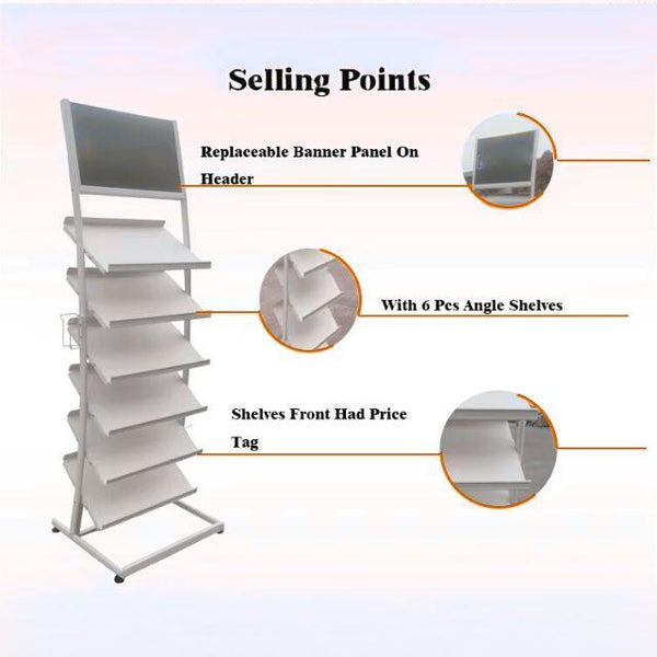 Popular Supermarket Store Bedding Sleep Memory Foam Neck Plush Pillowcase Seat Cushion Metal Display Stand