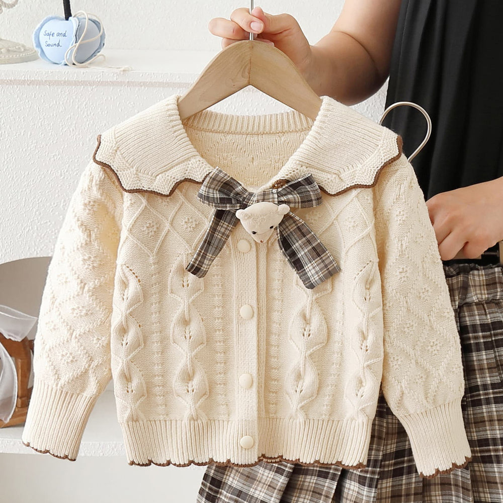Girlsweaterjksuitloosesweaternew arrivaltwistpreppy styletwo-piece set