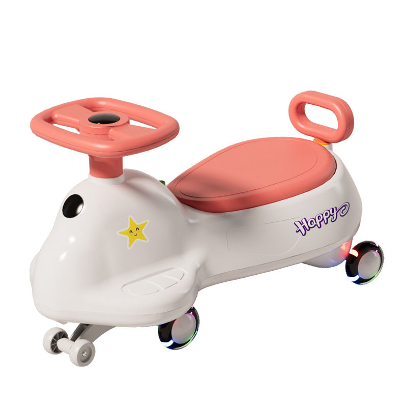 New children's twisting car anti-rollover silent flash wheel swing car 1-3-6 year old boy and girl baby twisting car