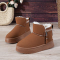 side zipper thick solefleece-linedheattech snow boots for women winternew arrival cotton boots plus sizeexport short boots