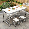 Folding table stall folding outdoor portable adjustable work table camping style picnic night market folding table and chairs