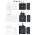 Pd45w samsung super fast charger mobile phone charger us/eu/uk plug wholesale charging adapter