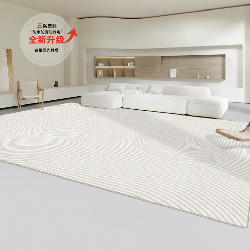 Living room carpet cream style classyaccessible luxurycasual sofa coffee table blanket for home no-wash large area full floor mat
