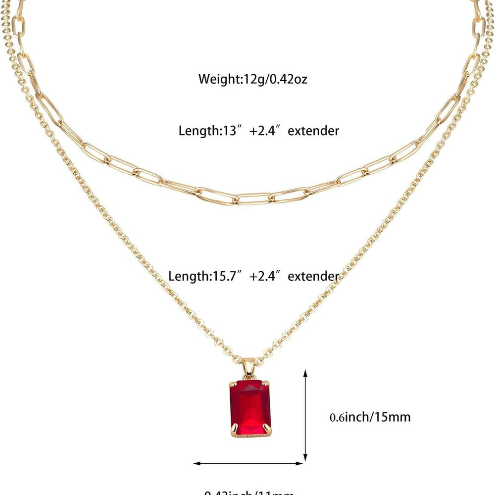 Amazon gold layered pendant gold plated crystal choker paperclip rhinestone necklace women's party prom jewelry