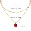 Amazon gold layered pendant gold plated crystal choker paperclip rhinestone necklace women's party prom jewelry