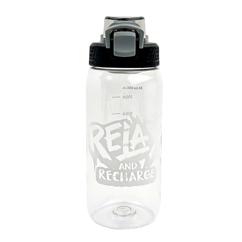 High-style sports water bottle, creative and portable, large capacity, summer plastic cup, ideal for outdoor cycling and sports