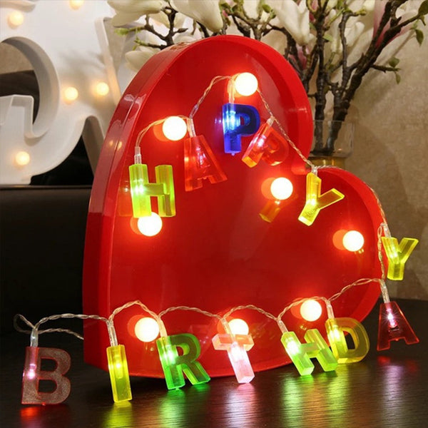 LED directly from the manufacturer Happy Birthday Happy Birthday Lantern String Creative Party Decoration Alphabet Light