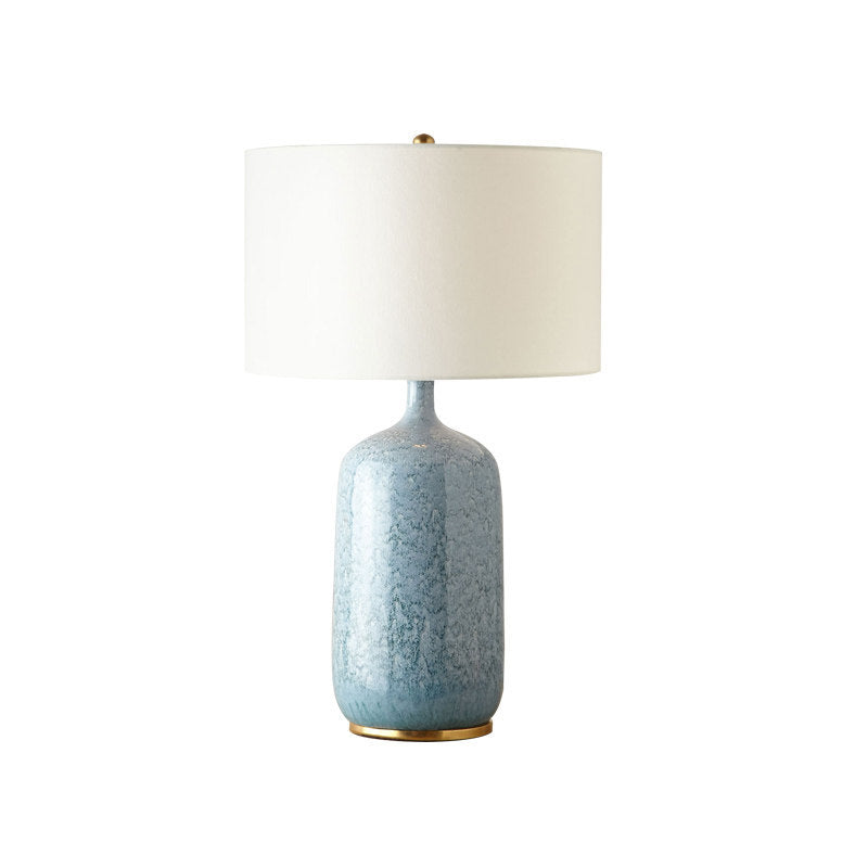 Rustic high-end living room study wine bottle ceramic american style bedroom bedside decor villa model room table lamp