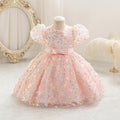 Baby birthday princess dress first birthday little girl butterfly embroidered mesh tutu dress children's formal wear in stock dropshipping
