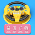 Hot-selling kids' toy suction cup large simulation co-pilot music steering wheel - early education & brain development toy for babies