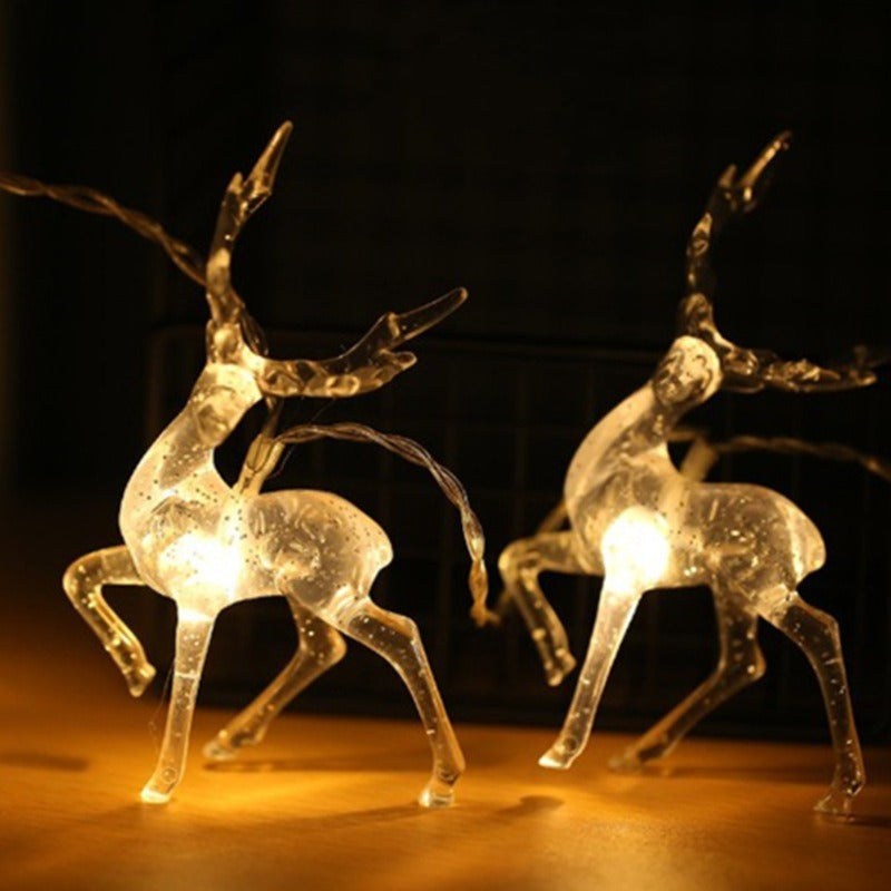 Cross-border led solar sika deer lights, Christmas series party battery box lanterns, elk garden decoration lights