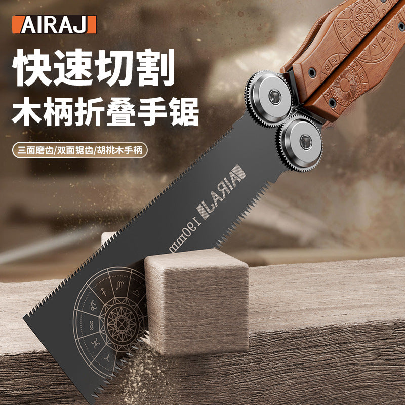 Arrizo Foldable Butterfly Saw Hand Saw Outdoor Logging Saw Hand Saw Woodworking Saw Double Sided Grinding Folding Saw
