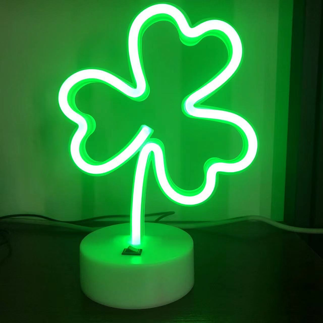 LED neon decorative light, bedroom love dinosaur snowman shape night light USB battery box led shape night light