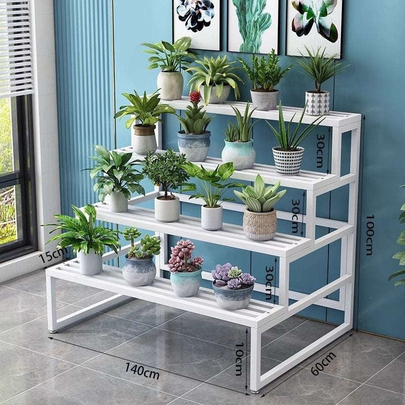 Flower stand outdoor courtyard balcony outdoor potted plant storage rack modern casual multi-layer floor-standing potted plant rack display rack