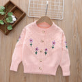 Girls' cardigan sweater -  autumn/winter versatile outerwear - baby girl knitwear - toddler & little girl knitted sweater top