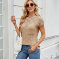 European and american export cross-border women's clothing  spring/summer new  small check knitted casual women's sweater top