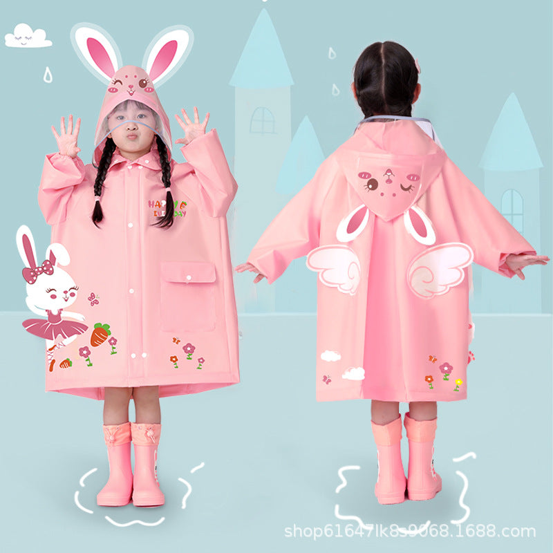 Kids' raincoat - new  design for boys and girls, ages 3-10. perfect for school, with backpack space