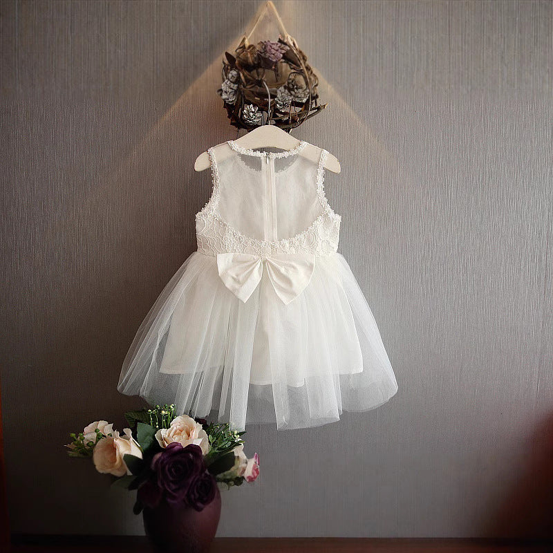 summer new korean style lace patchwork girls' dress - tank dress, factory direct, dropshipping available