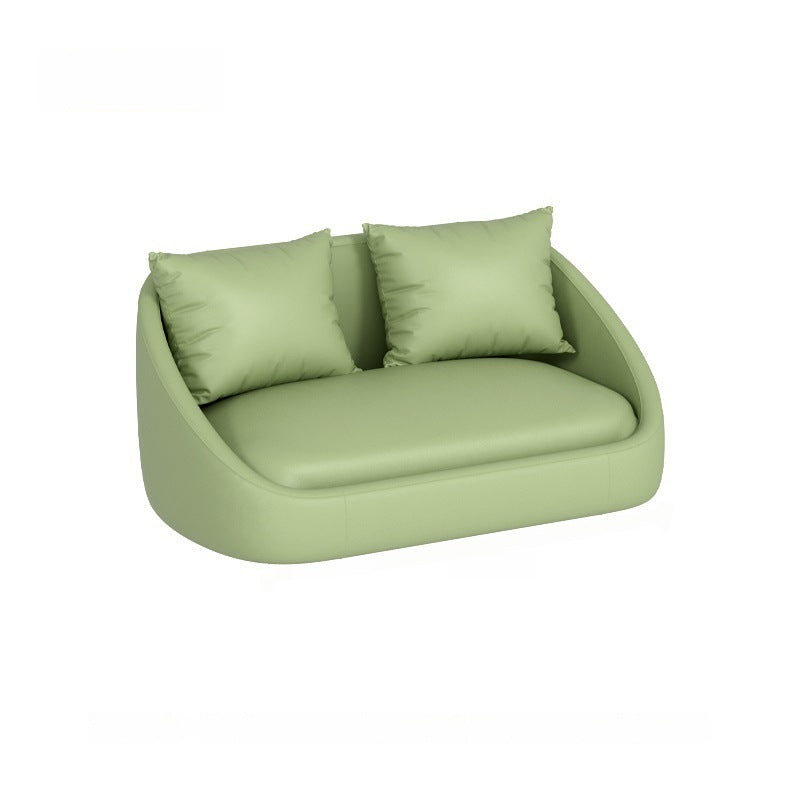 Designer sofa set for milk tea shops, cafes, dessert parlors, booth restaurants, bbq restaurants, and snack shops - creamy style table and chair combination