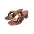 Spanish mango summer new fashion criss-cross open toe high heel sandals women's outdoor slides flip-flops