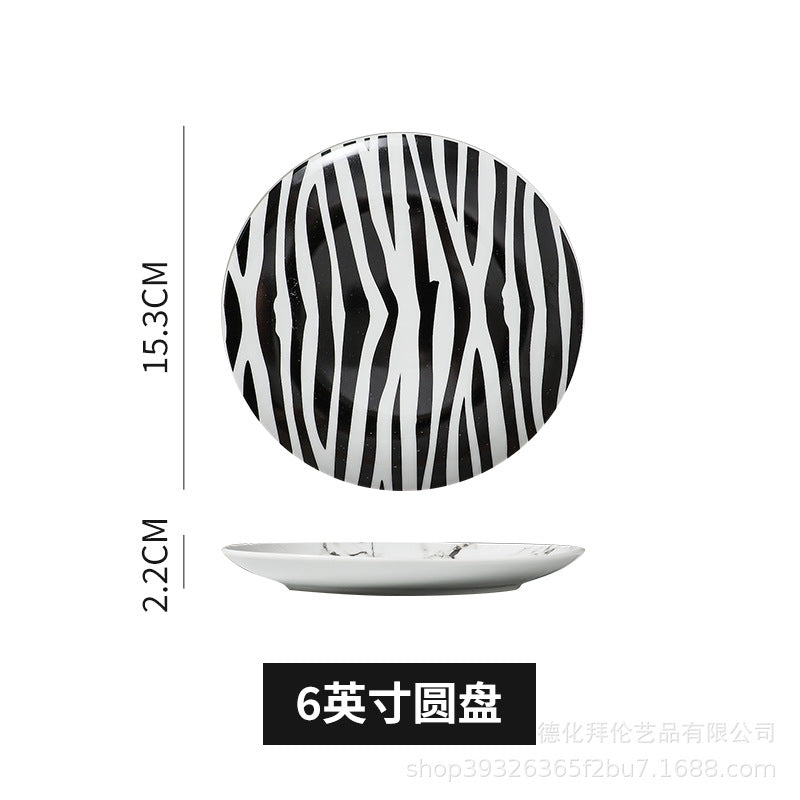 European-style popular creative ceramic dessert plate, three-layer skewer plate, snack plate, pastry plate, afternoon tea special flat plate