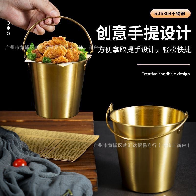 304 stainless steel popcorn bucket, chicken golden bucket, fried stall, tiger head bucket, ice bucket, stainless steel