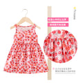Summer korean style girls' a-line dress - printed milk silk sundress for toddlers and young children