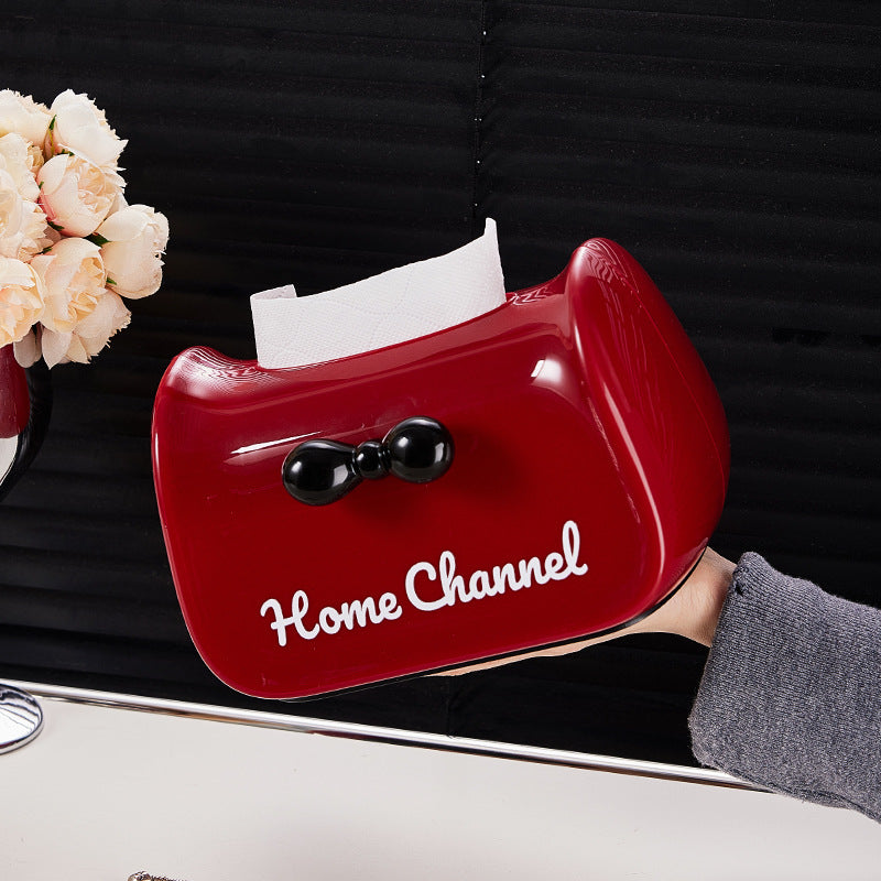 Household high-value non-punching tissue box, living room napkin paper box, creative advanced pumping paper box, desktop coffee table storage