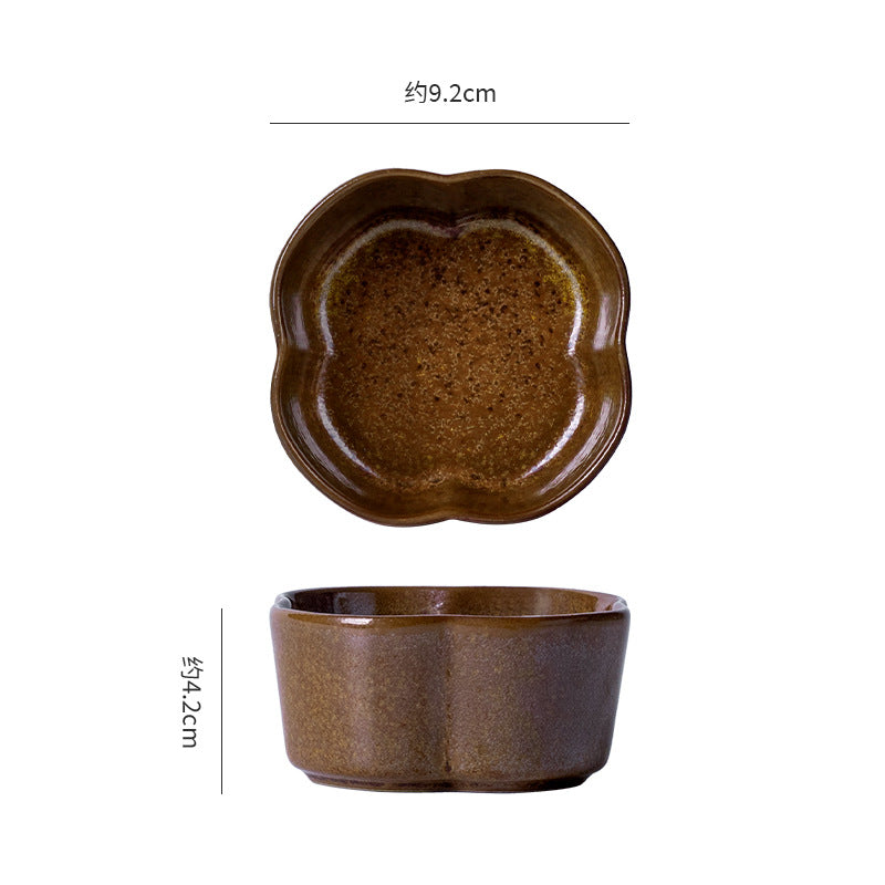 Retro high-looking pastry flower-shaped dish restaurant hotel stylish side dish dipping sauce dish snack snack dish