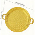 Manufacturer european style creative home elegant metal pattern tray party wedding hotel restaurant decoration tray