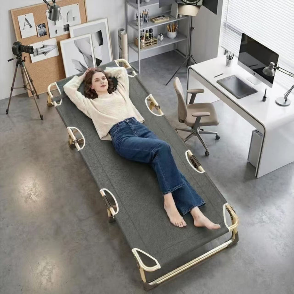 Foldable bed single bed for homesc portable multifunctional recliner office simple lunch break bed adult simple camp bed