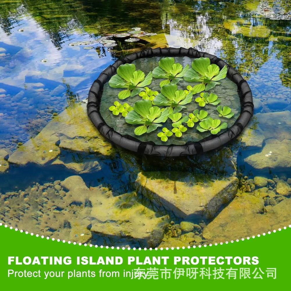 popular floating island plant protector fish barrier protective cover pond garden water feature anti-fall leaf net cover green plants