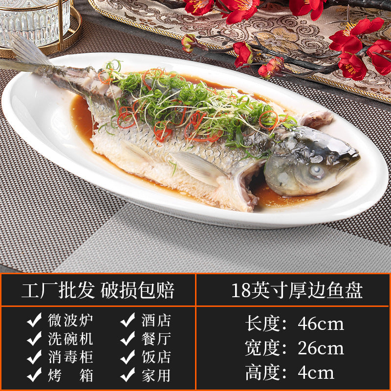 High-end ceramic pure cabbage plate, special-shaped asymmetrical cold dish plate, stir-fry plate, tableware for restaurants and hotels